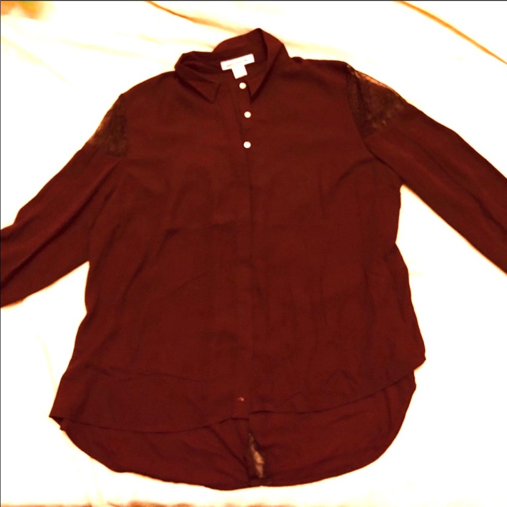 New- burgundy blouse